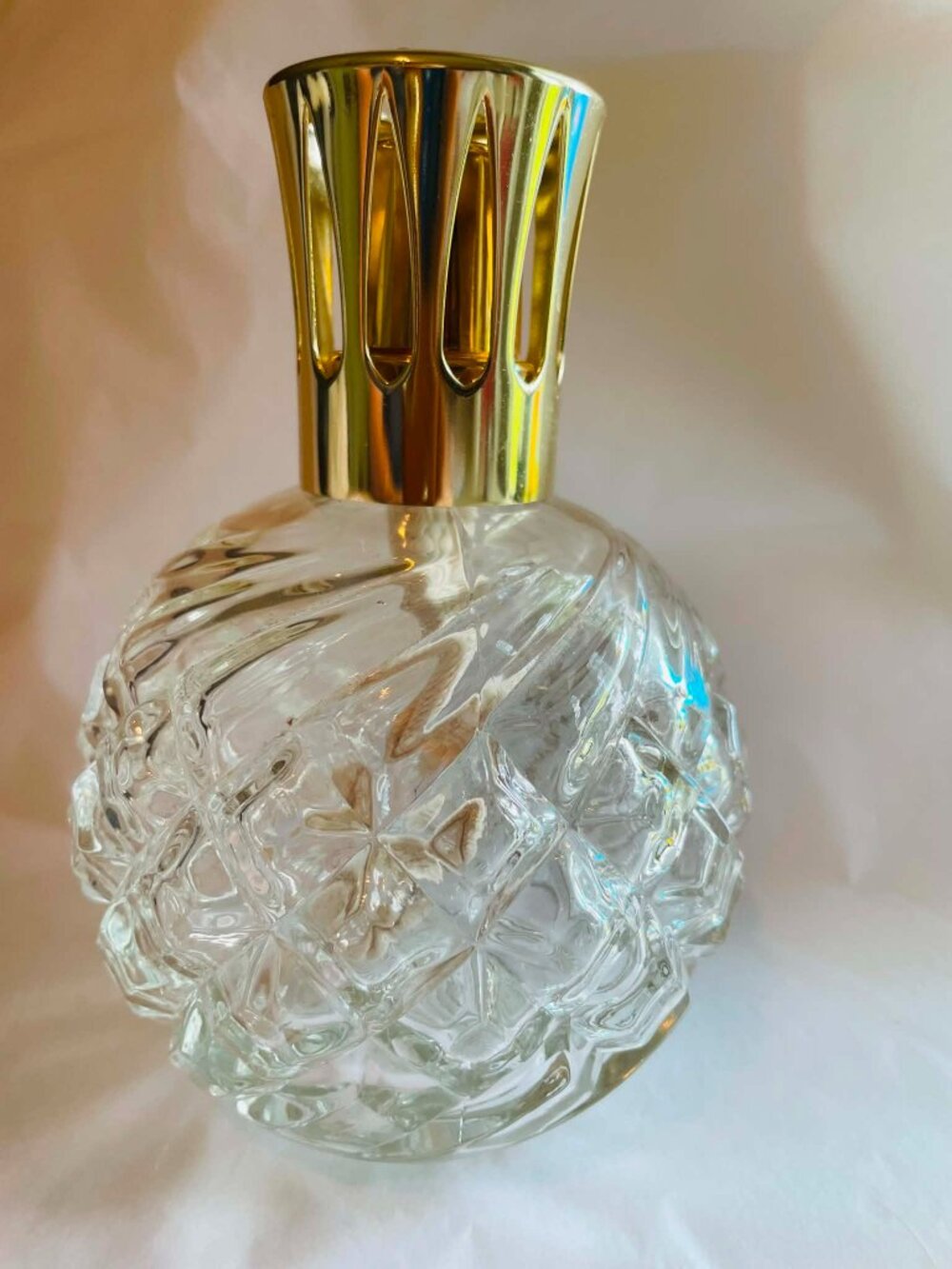 Catalytic Fragrance Lamp Clear Art Glass | Berger-Style Oil Lamp Home Fragrance